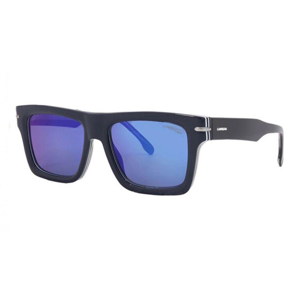 Carrera Sunglasses Square Full Rim, Black Frame and Blue Sky Gradient Lens